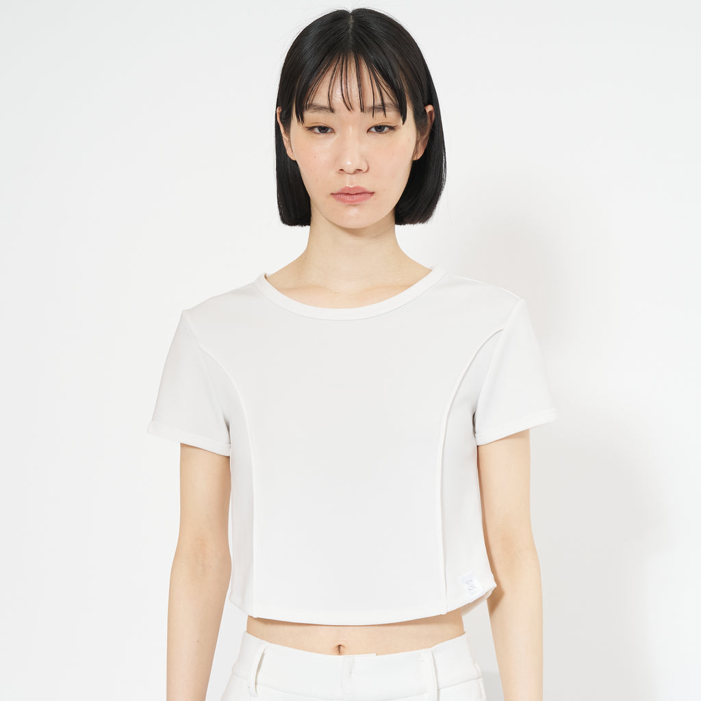 ラインクロップド Tシャツ