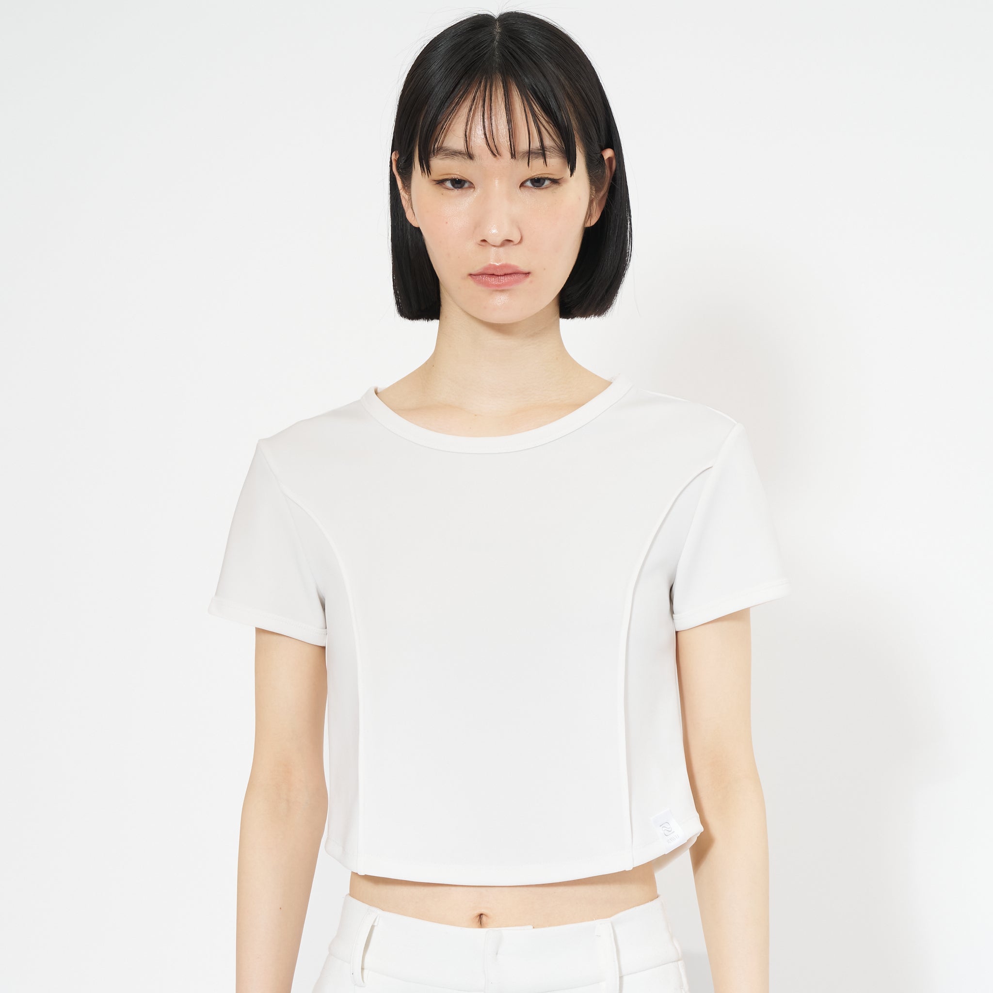 ラインクロップド Tシャツ