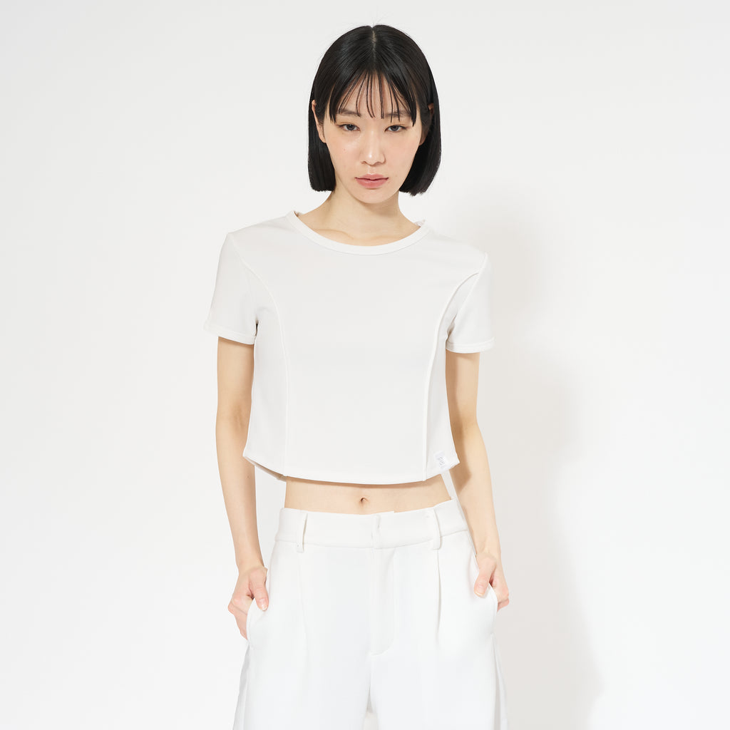 ラインクロップド Tシャツ