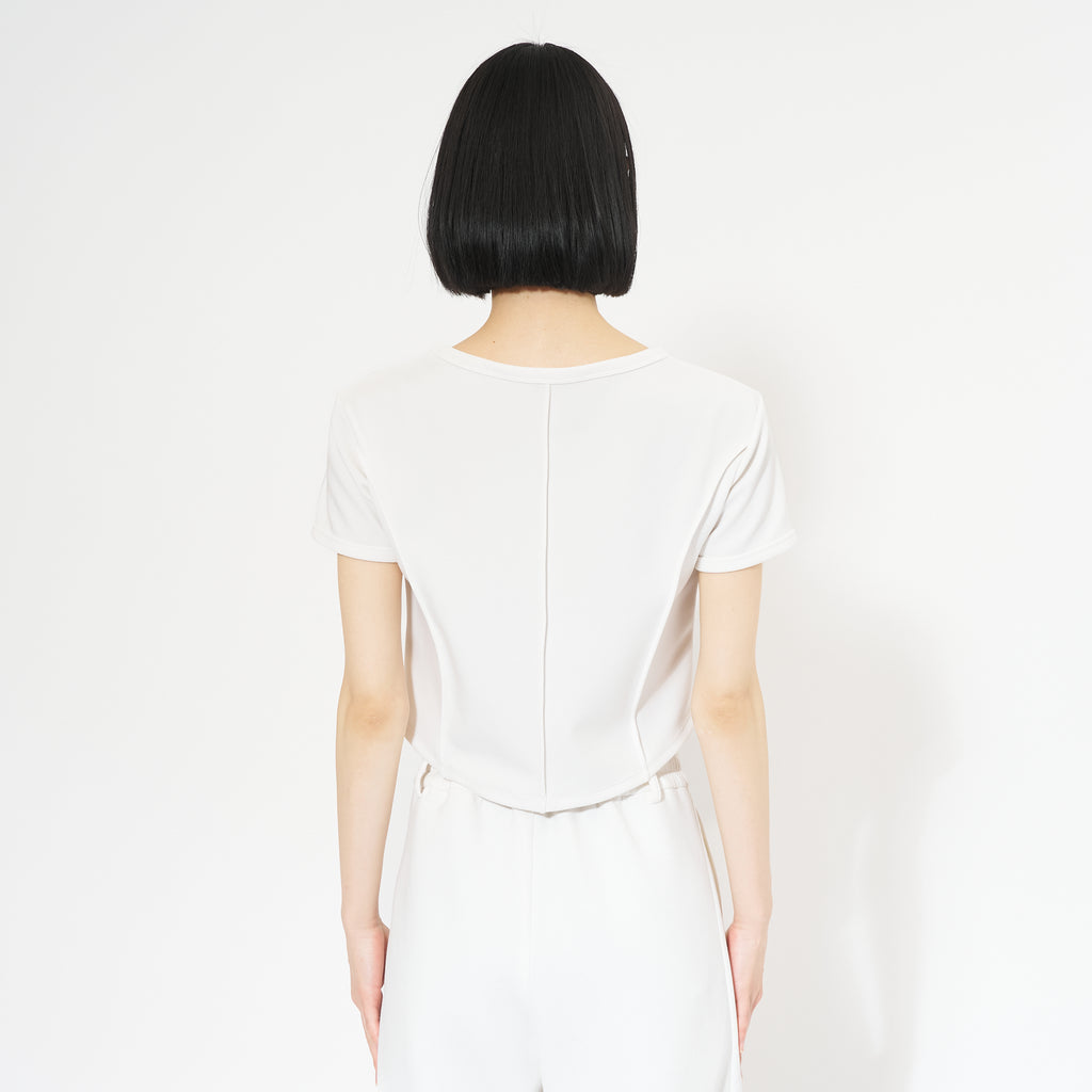 ラインクロップド Tシャツ