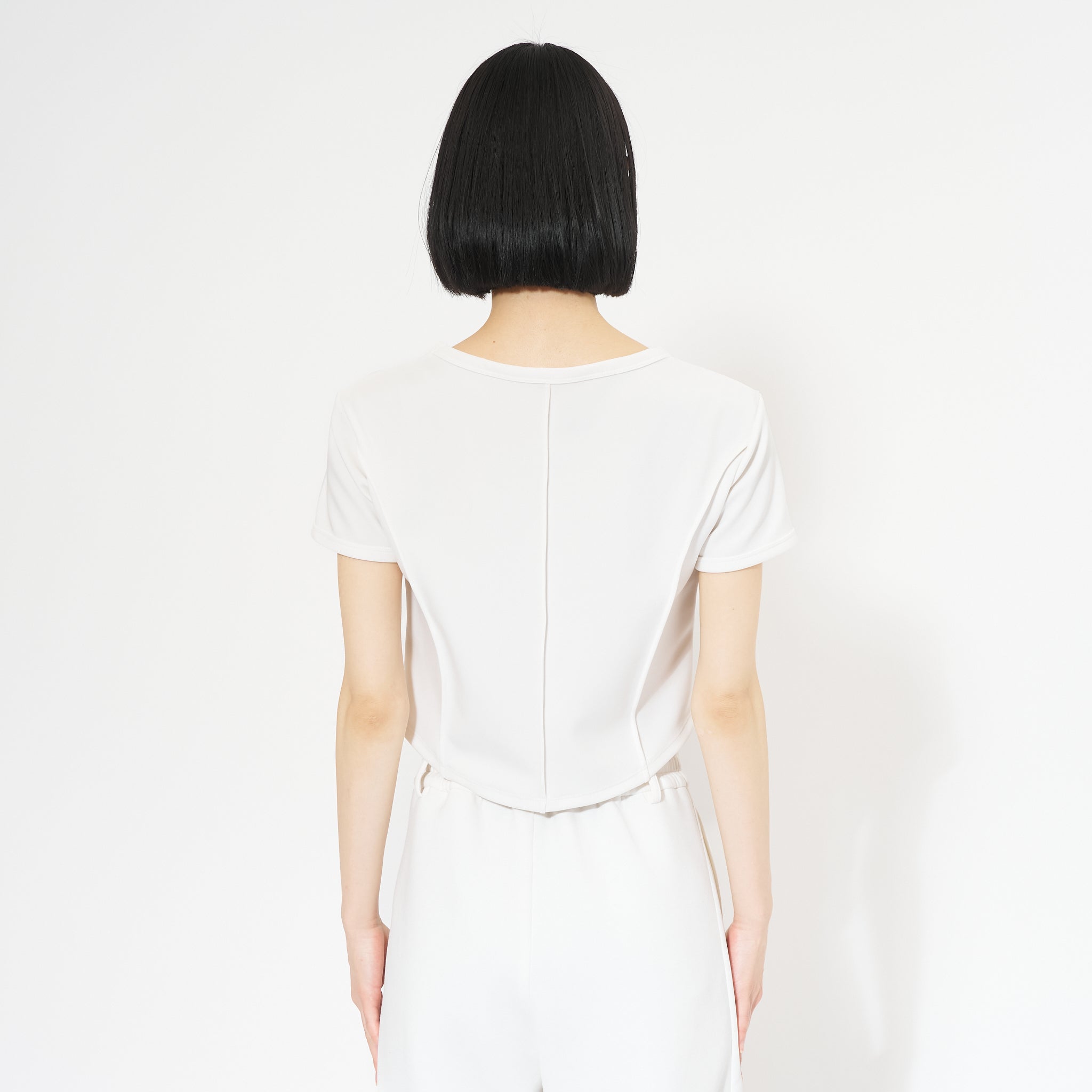 ラインクロップド Tシャツ