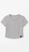 ラインクロップド Tシャツ